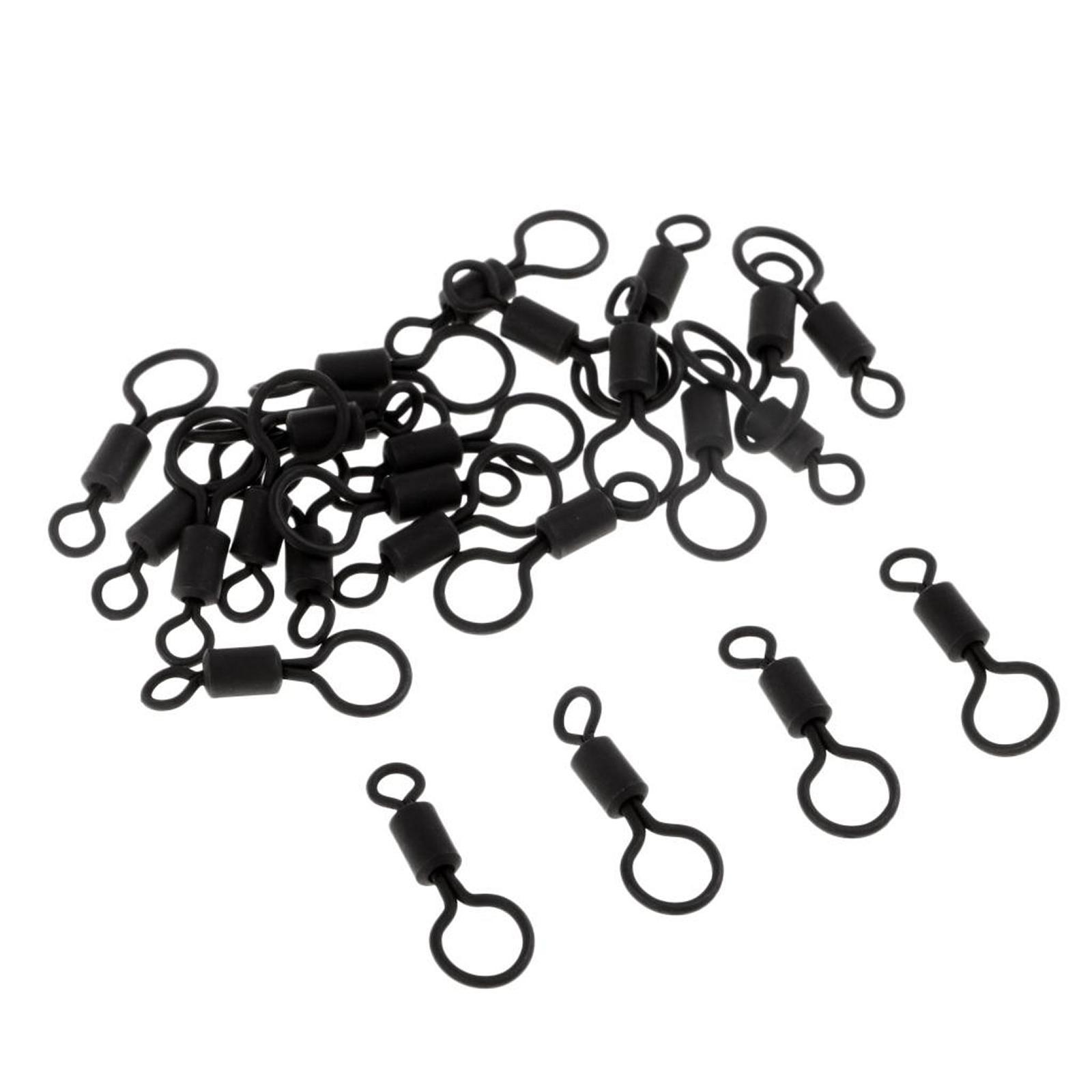 Fishing Rod Spinning - Matzwarte visdraaiknoppen met roterende connector voor