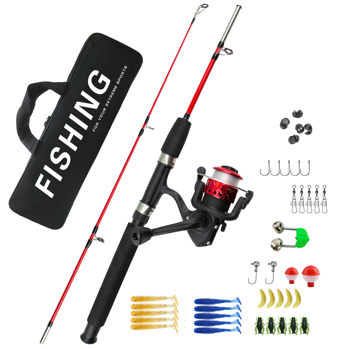 Fishing Rod Ice - 2-delige ijsvisset voor beginners, lange werpafstand