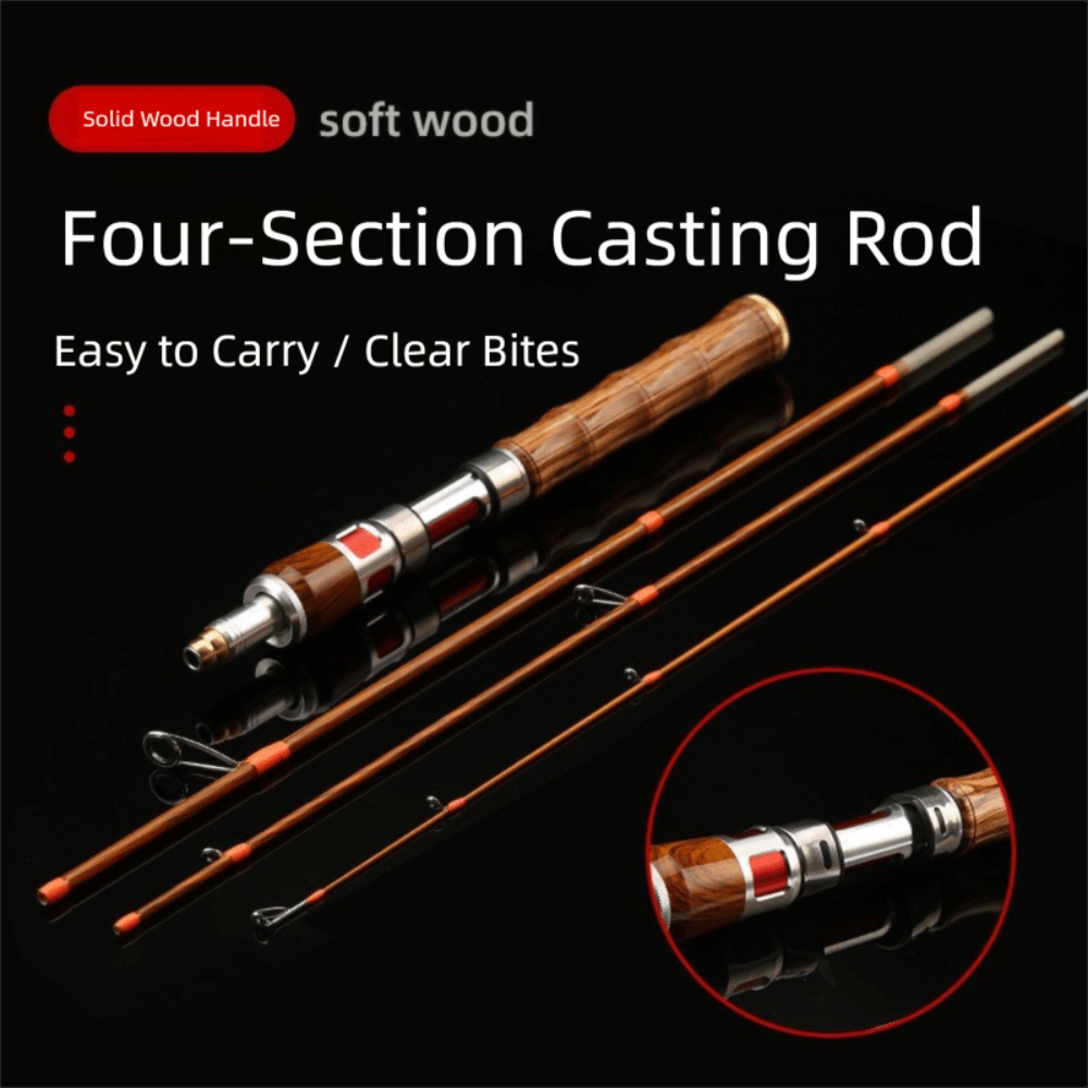 Fishing Rod Carbon Fiber - 4-delige draaiende hengel Spinning UL Power