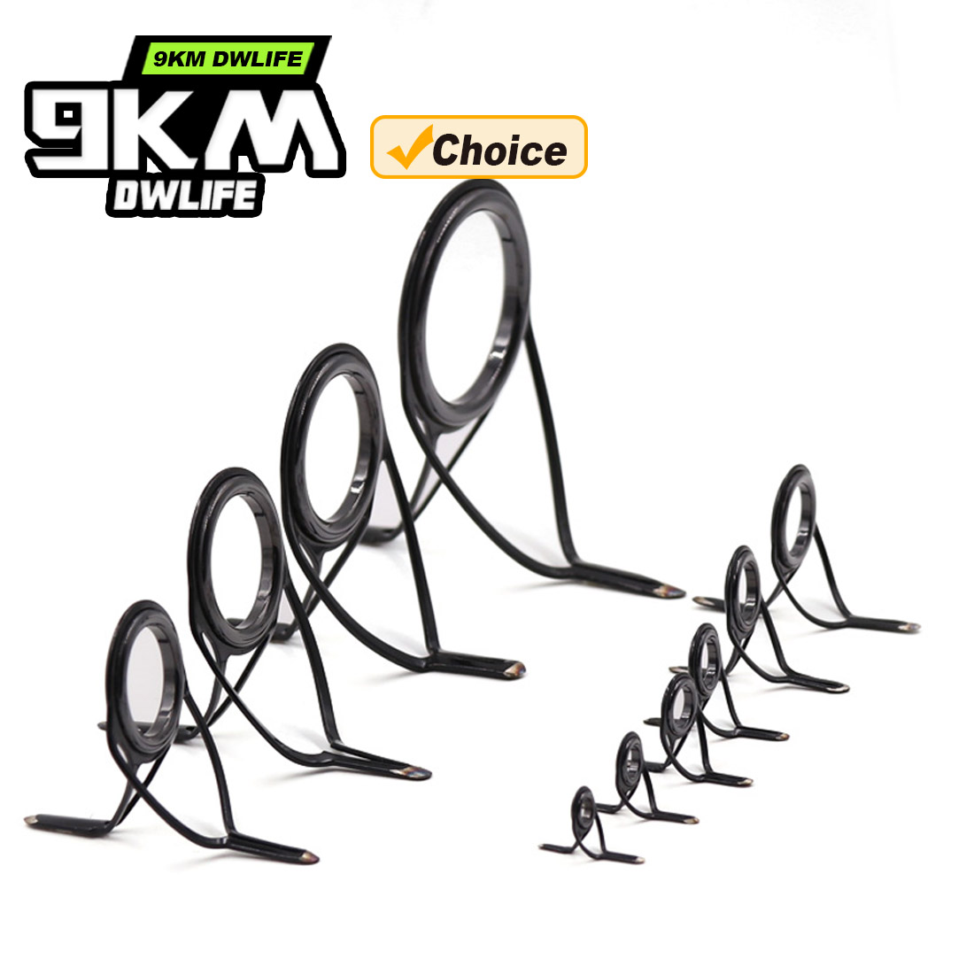 Fishing Rod Spinning - 9KM OB Gebogen Hengelgeleiderset 10 stuks